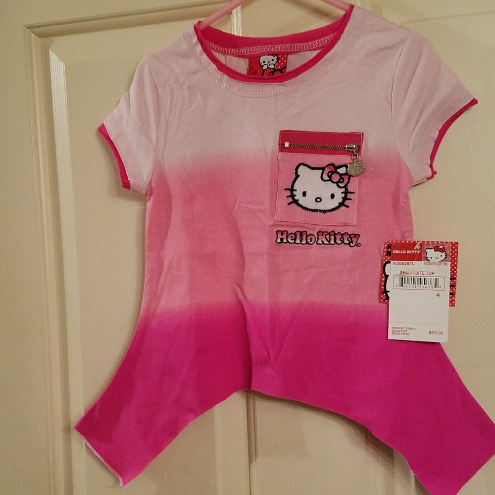 Hello Kitty girls size 4 shark bite top